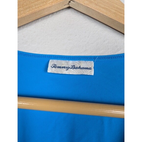 Tommy Bahama Blue Tank Midi Dress Tie String Pockets Size S - Picture 3 of 6
